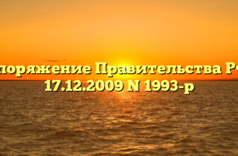 Распоряжение Правительства РФ от 17.12.2009 N 1993-р
